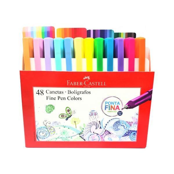 Caneta Fine Pen 0.4 Colors 48 Cores - Faber Castell