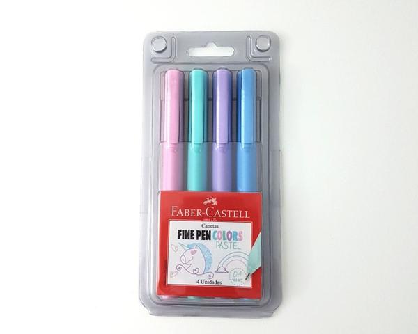 Caneta Fine Pen Colors Pastel Faber Castell - Faber-castell