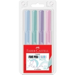 Caneta Fine Pen FaberCastell 0.4mm 4 Cores Pastel