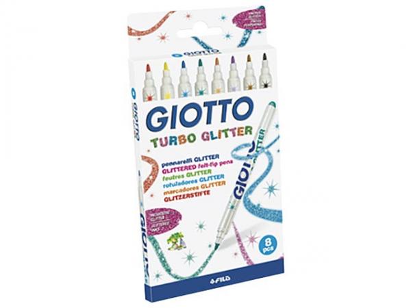 Tudo sobre 'Caneta Hidrocor 8 Peças Giotto - Turbo Glitter'