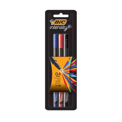 Caneta Hidrográfica Extra Fina Intensity Blister com 3 Unidades Bic