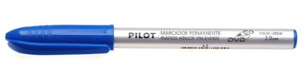 Caneta Marcador Permanente CD DVD Azul 2.0mm Pilot Blister - 1
