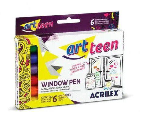 Caneta para Vidro Window Pen - com 6 Unidades - Acrilex