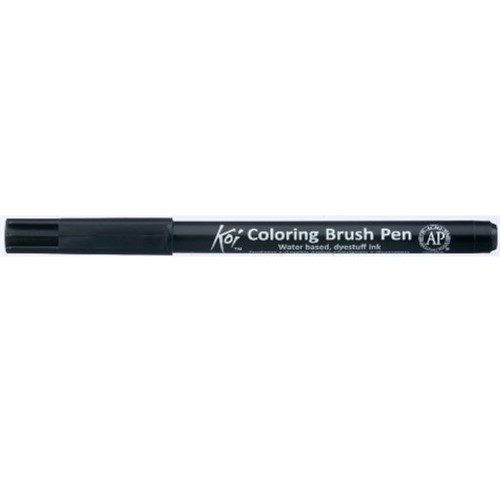 Tudo sobre 'Caneta Pincel Koi Coloring Brush Pen Preta Xbr49-Pb Miwa'