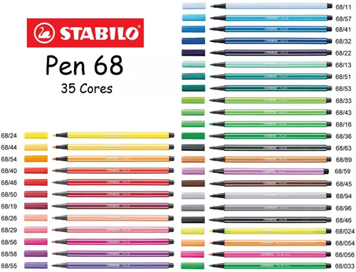 Caneta Stabilo Pen 68 - Kit C/35 Unidades