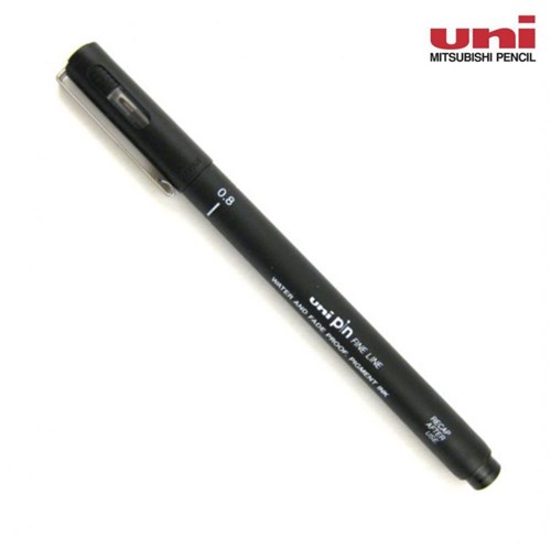 Caneta Uni Pin FINE LINE PIN-200 BLACK - 7409