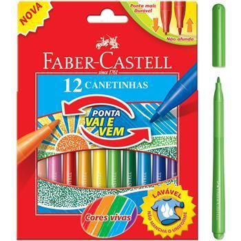 Canetinha Faber Castell Vai e Vem - 12 Cores