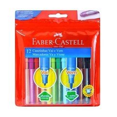 Canetinha Vai e Vem Faber Castell 12 Cores - Faber-Castell