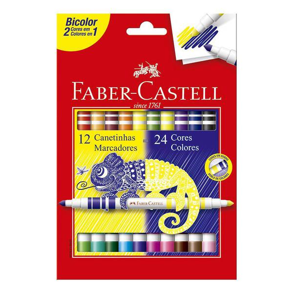 Canetinhas Bicolor - 24 Cores - Faber Castell