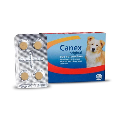 Canex Original Vermífugo Cães 4 Comprimidos Ceva