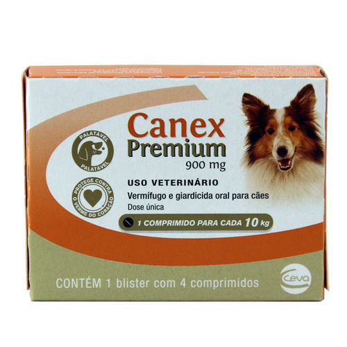 Canex Premium 10kg 4 Comp Ceva Vermífugo Cães