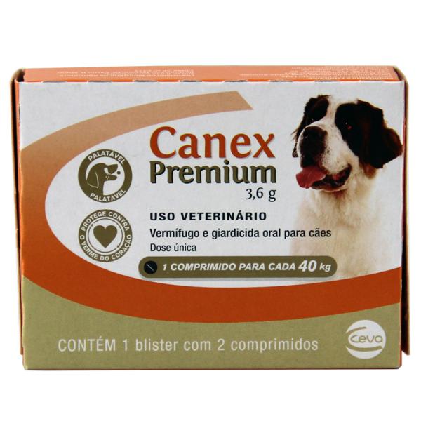 Canex Premium 40kg 2 Comp Ceva - Vermífugo Cães