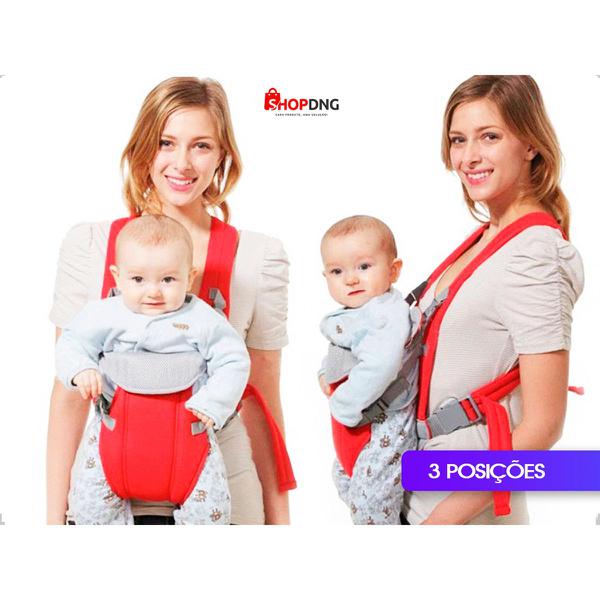 Canguru Carrega Bebê - VERMELHO - Baby Bag para Bebês e Crianças de 3,5 a 12 Kg com Tres Posições - - Importway
