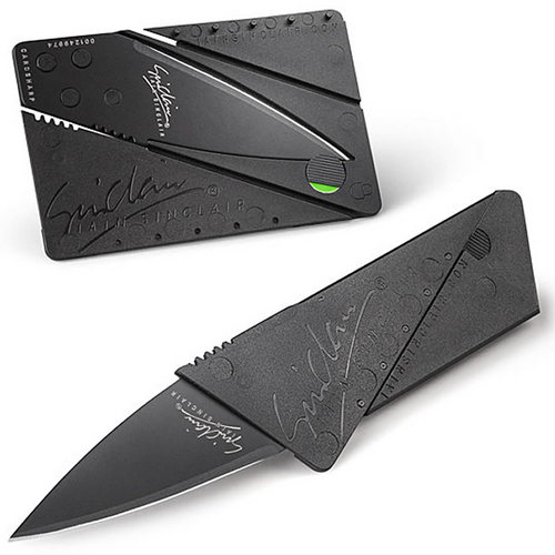 Canivete Cartão Dobrável Lâmina Negra Inox Cardsharp Wmtkp-1