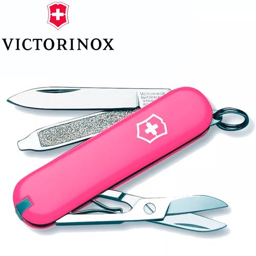 Canivete Inox Multifunção Classic SD Rosa 7 Funções - Victorinox
