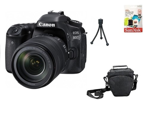 Canon 80D 18-135Mm Aps-C 24.2Mp Wifi + 32Gb + Bolsa + Tripé