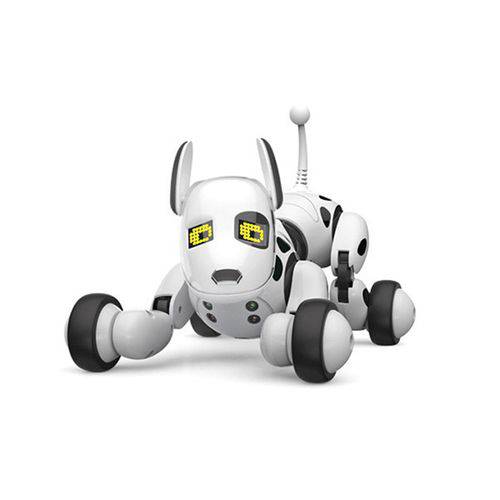 Cão Robô Inteligente, Controle Remoto Sem Fio , Bateria Recarregável, Dimei 9700a, Branco, Anda, Dança