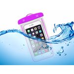 Capa A Prova D`agua Impermeável Roxa clr para Celular Smartphone Iphone 8