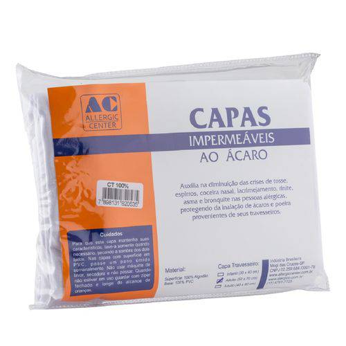 Capa Antiácaro para Travesseiro Infantil Impermeável TNT com PVC - Allergic Center