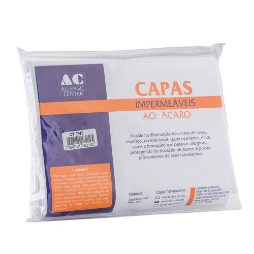 Capa para Travesseiro PVC/TNT 40x60 Allergic Center