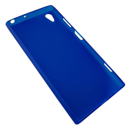 Capa Azul Xperia Xa1 Plus Silicone Fosco com Película de Gel