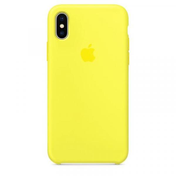 Capa Capinha Case Aveludada Silicone Iphone X 10 Xs Amarelo