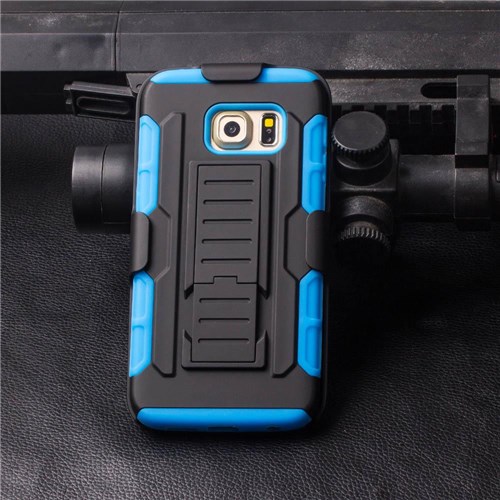 Capa Capsula Futurística 3x1 Com Clipe Rotacionável Para Cinto Para Samsung Galaxy S6 Edge