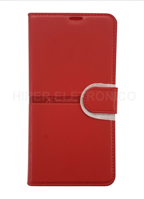 Capa Carteira Flip Cover Xiaomi Redmi 7 Vermelho
