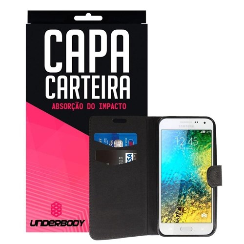 Capa Carteira Preta Para Samsung Galaxy E5 - Underbody