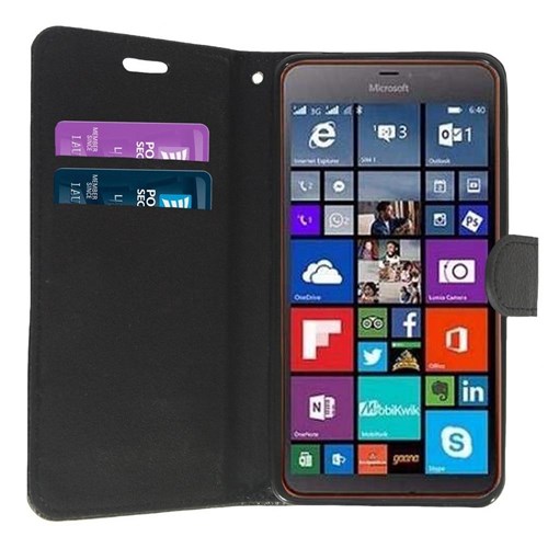 Capa Carteira Preta Underbody Para Microsoft Lumia 640