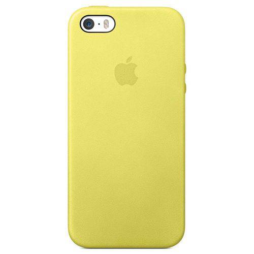 Capa Case Capinha Silicone Aveludado Iphone 5s Amarelo