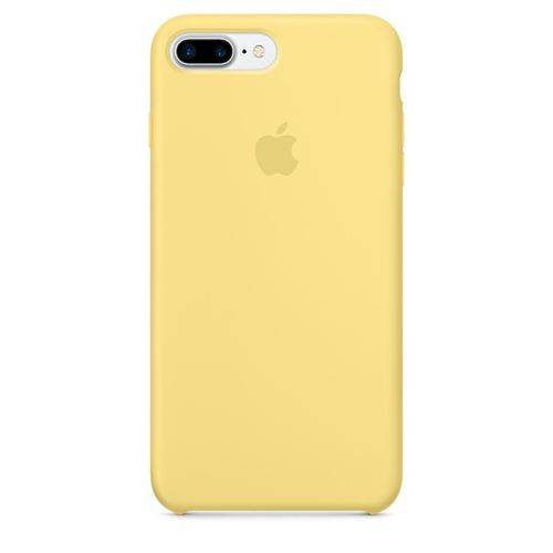 Capa Case Capinha Silicone Aveludado Iphone 8 Plus Amarelo