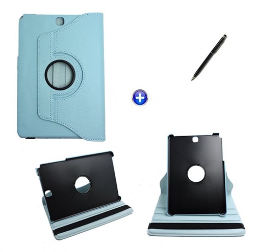 Capa Case Galaxy Tab a - 9.7´ P550 / P555 Giratória 360 / Caneta Touch (Azul Claro)