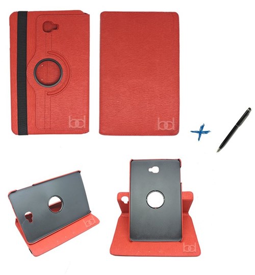 Capa Case Galaxy Tab a Note - 10.1´ T580 / T585 Giratória / Caneta Touch (Vermelho)
