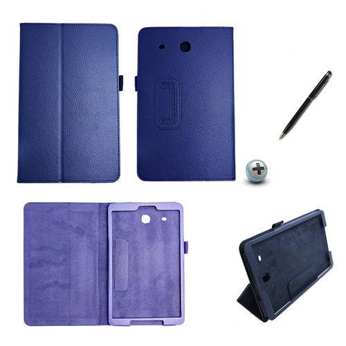 Capa Case Galaxy Tab e - 9.6´ T560/561 Carteira / Caneta Touch (Azul Escuro)