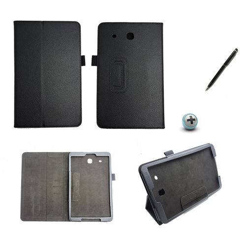 Capa Case Galaxy Tab e - 9.6´ T560/561 Carteira / Caneta Touch (Preto)