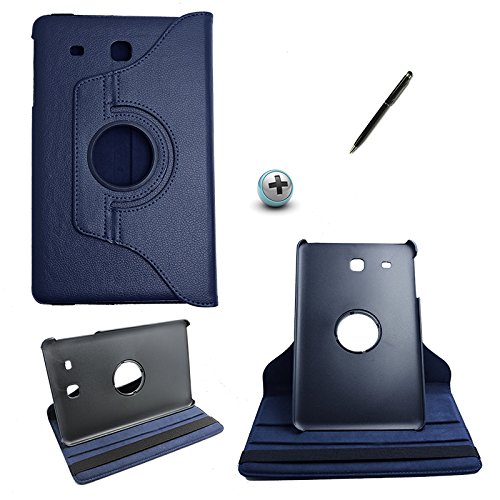 Capa Case Galaxy Tab e - 9.6´ T560/561 Giratória 360/Caneta Touch (Azul Escuro)