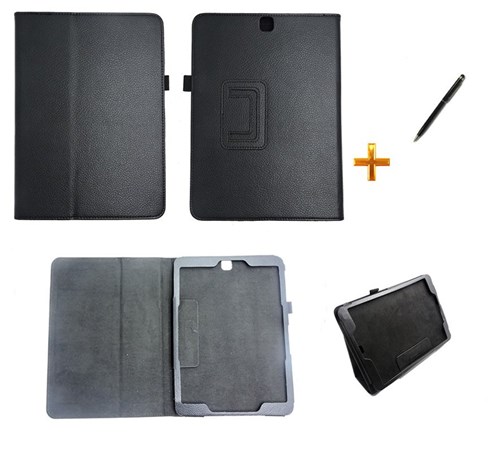 Capa Case Galaxy Tab S2 - 9.7´ T810/T815 Carteira / Caneta Touch (Preto)