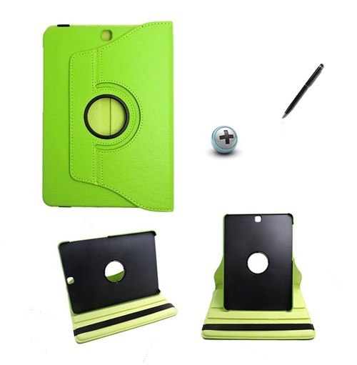 Capa Case Galaxy Tab S2 - 9.7´ T810/T815 Giratória 360 / Caneta Touch (Verde)