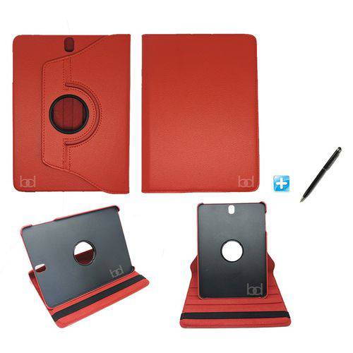 Capa Case Galaxy Tab S3 - T820/t825 Giratória / Caneta Touch (vermelho)