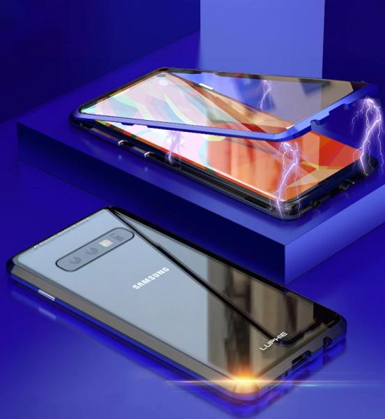 Tudo sobre 'Capa Case Magnética Blindada Samsung Galaxy S9 - Azul - Luphie'