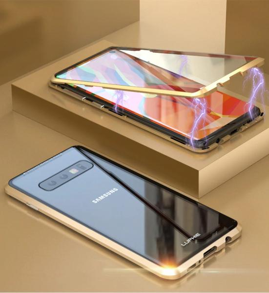 Capa Case Magnética Blindada Samsung Galaxy S9 - Dourado - Luphie