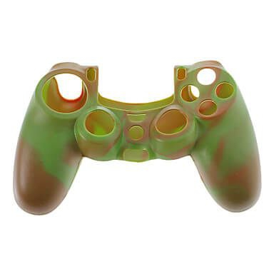 Capa Case Protetora de Silicone Gel para Controle Playstation 4 Ps4 Camuflada Verde e Marrom FEIR FR-214-4M