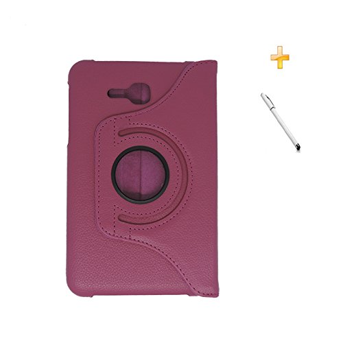 Capa Case Samsung Galaxy Tab 3 Lite- 7´ T110 Giratória 360º/Caneta Touch (Rosa)