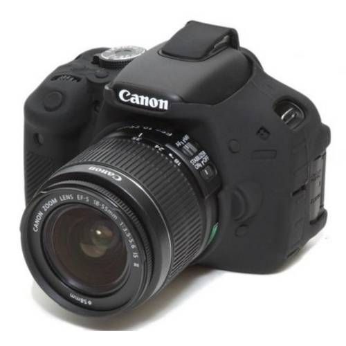 Capa / Case Silicone para Proteção Canon T5i / T4i Preta