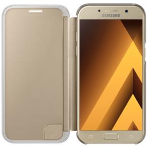 Capa Clear View Cover Samsung Galaxy A7 2017 Dourada