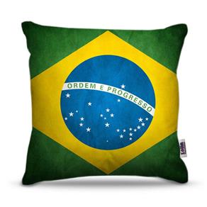 Capa de Almofada - Bandeiras - Brasil Envelhecida - Referência: BAN022