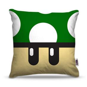 Capa de Almofada - Games - Cogumelo Verde - Referência: GAM009