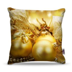 Capa de Almofada - Natal - Decoracao de Natal Dourada - Referência: NAT007