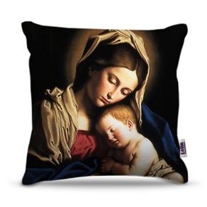 Capa de Almofada - Natal - Maria e Menino Jesus - Referência: NAT042